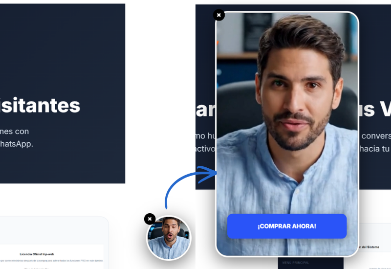Burbuja de video personalizada publicada
